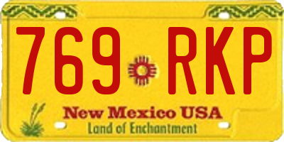 NM license plate 769RKP