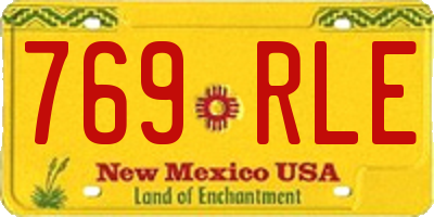 NM license plate 769RLE