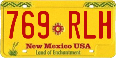 NM license plate 769RLH