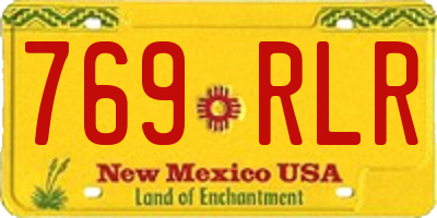 NM license plate 769RLR