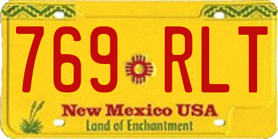 NM license plate 769RLT