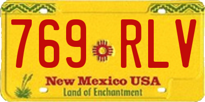 NM license plate 769RLV