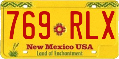 NM license plate 769RLX