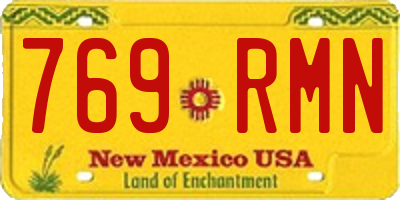 NM license plate 769RMN