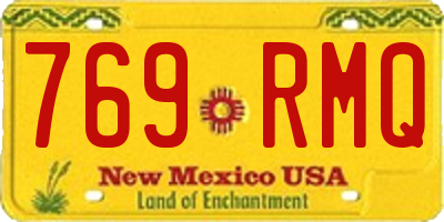 NM license plate 769RMQ