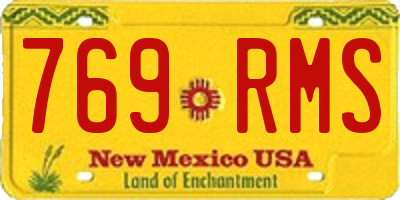 NM license plate 769RMS