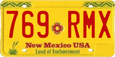 NM license plate 769RMX
