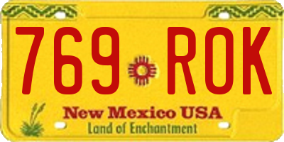 NM license plate 769ROK