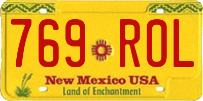 NM license plate 769ROL