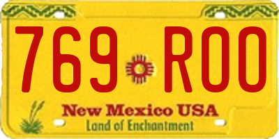 NM license plate 769ROO