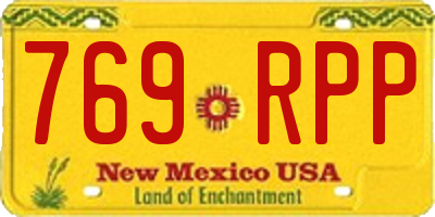 NM license plate 769RPP