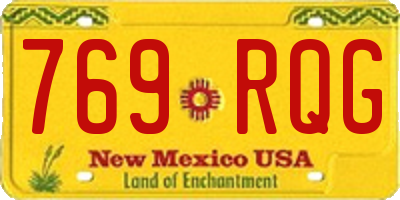 NM license plate 769RQG