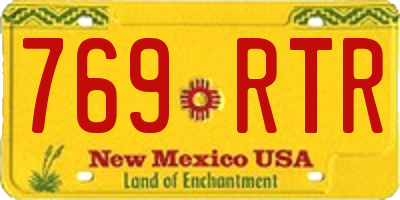 NM license plate 769RTR