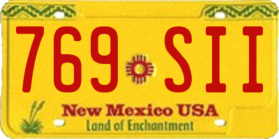 NM license plate 769SII