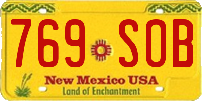 NM license plate 769SOB