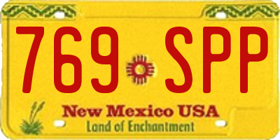 NM license plate 769SPP