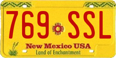 NM license plate 769SSL