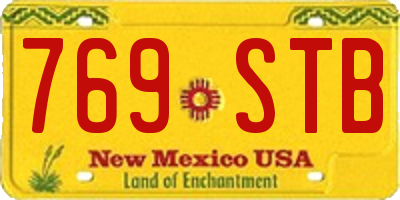 NM license plate 769STB