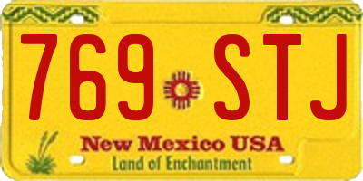 NM license plate 769STJ
