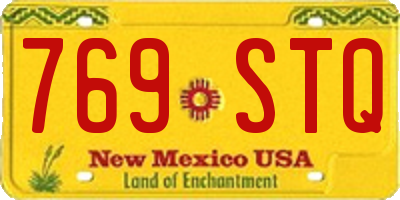 NM license plate 769STQ