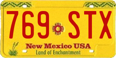 NM license plate 769STX