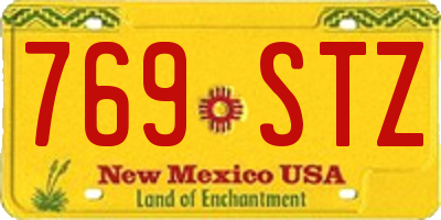 NM license plate 769STZ
