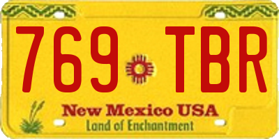 NM license plate 769TBR