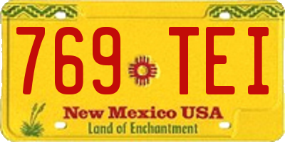 NM license plate 769TEI