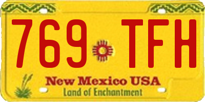 NM license plate 769TFH