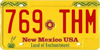 NM license plate 769THM