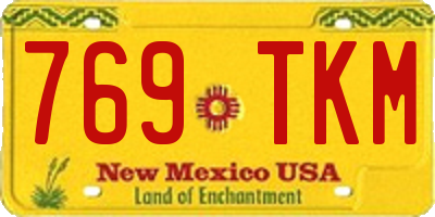NM license plate 769TKM
