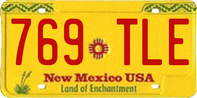 NM license plate 769TLE