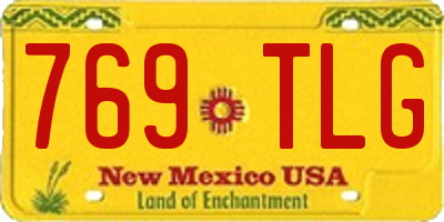 NM license plate 769TLG