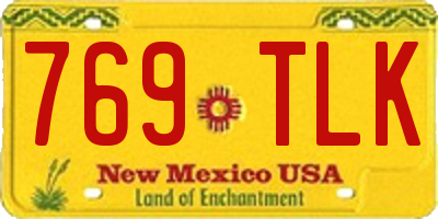 NM license plate 769TLK