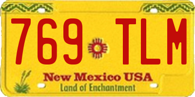 NM license plate 769TLM