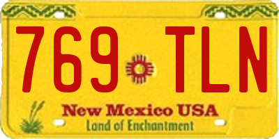NM license plate 769TLN