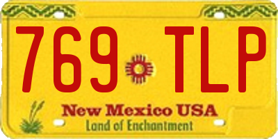 NM license plate 769TLP