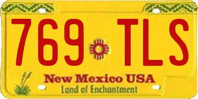 NM license plate 769TLS