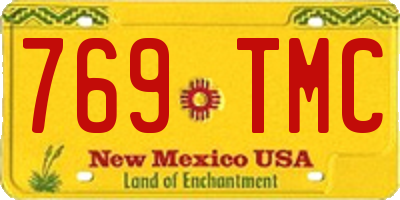 NM license plate 769TMC