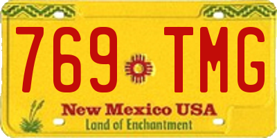 NM license plate 769TMG