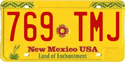 NM license plate 769TMJ