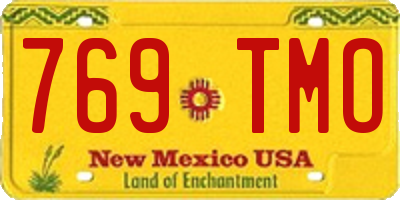 NM license plate 769TMO