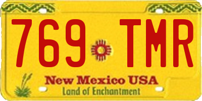 NM license plate 769TMR