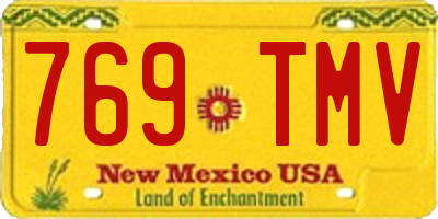 NM license plate 769TMV