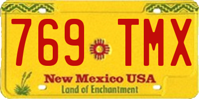 NM license plate 769TMX