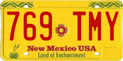 NM license plate 769TMY