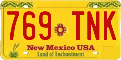 NM license plate 769TNK