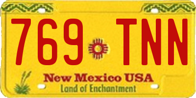 NM license plate 769TNN