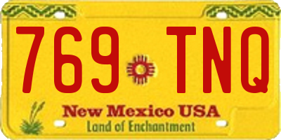 NM license plate 769TNQ