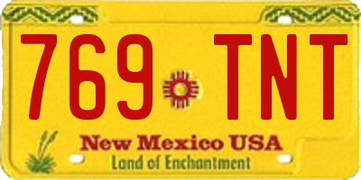 NM license plate 769TNT